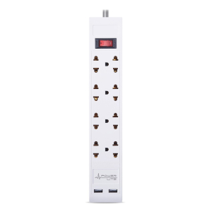 Supresor de Picos Power Lite Future PLI5708U 8 Tomas con Cable 1.2 m