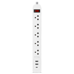 Supresor de Picos Power Lite Magnum PLI5705UC 5 Tomas, 2 USB-A, 1 USB-C 1.2 m
