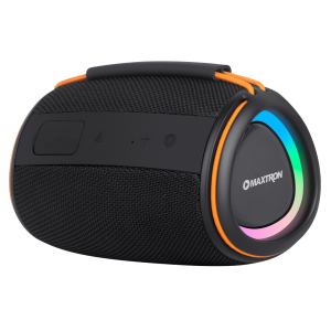 Parlante Bluetooth Portatil Maxtron Bommer 1 MX301 con TWS, LED, FM y Bateria Recargable / Maxtron