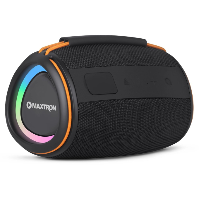 Parlante Bluetooth Portatil Maxtron Bommer 1 MX301 con TWS, LED, FM y Bateria Recargable / Maxtron