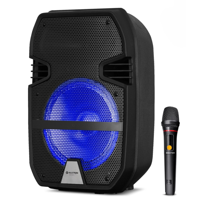 Parlante Portatil Maxtron Libidum 8pulgadas MX321VB Bluetooth con Microfono VHF y LED / Maxtron