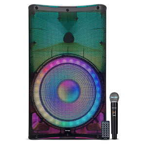 Sistema de Audio Profesional Maxtron Stinger FX MX1505 Bluetooth con XLR, Microfono y LED