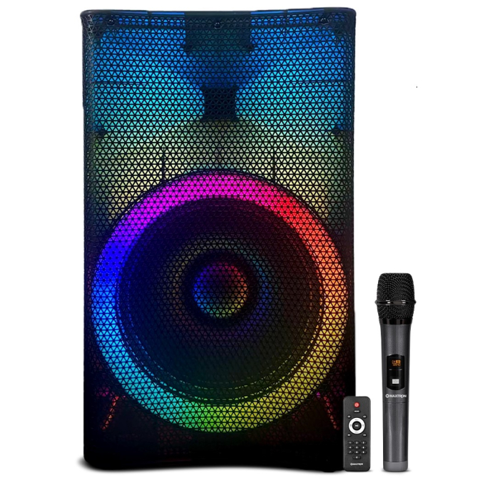 Parlante Profesional Maxtron Rainbow 15pulgadas MX1501 Bluetooth TWS con LED / Maxtron
