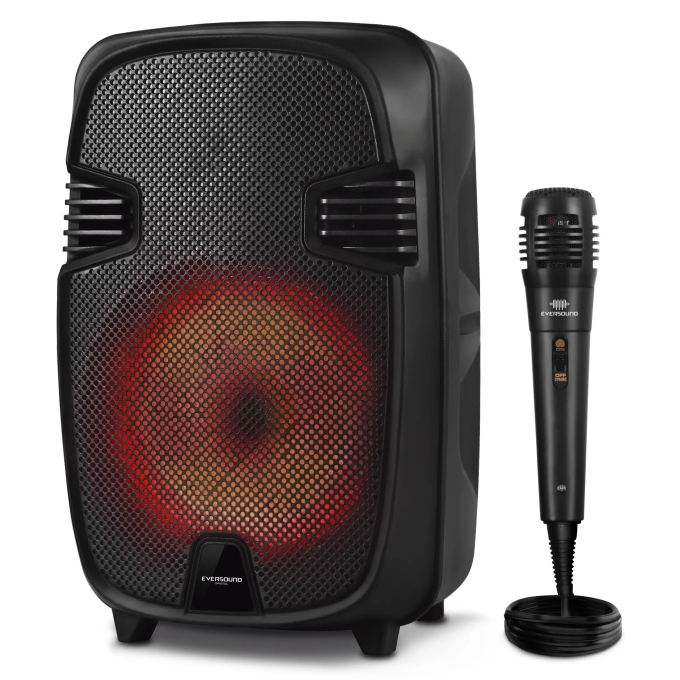 Sistema de Audio Portatil Eversound Bristol 8pulgadas EV1000 Bluetooth con LED y Microfono / Eversound