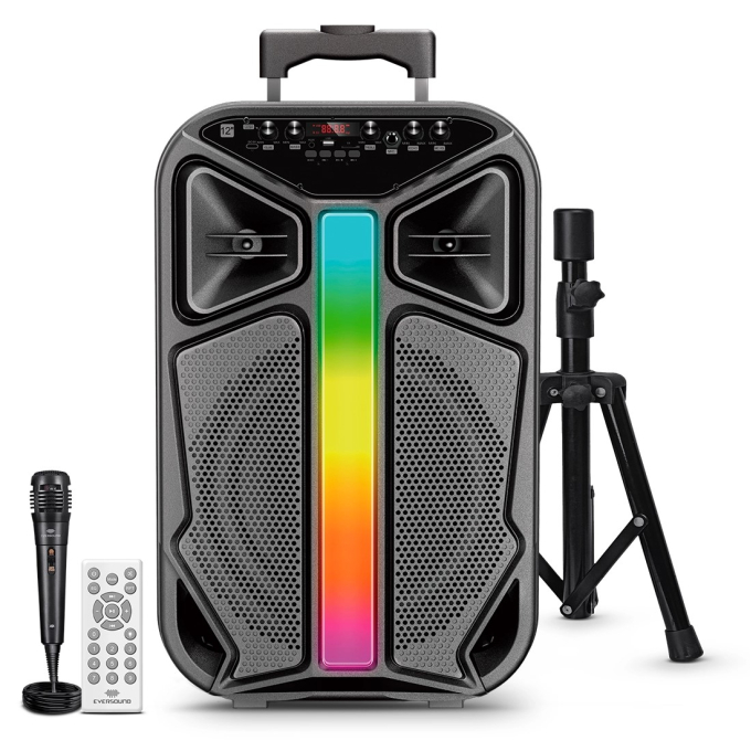 Sistema de Audio Eversound Lyrico 12pulgadas EV6000T con Tripode Bluetooth TWS RGB / Eversound