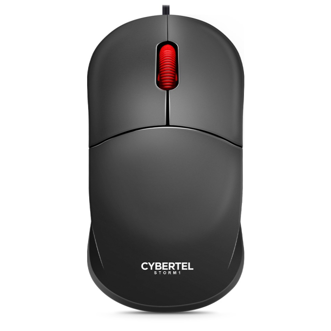 Mouse USB Cybertel Storm 1 Black Red M104+ Negro Rojo / Cybertel