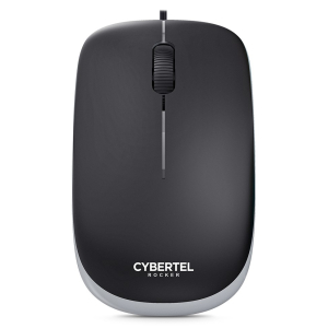 Mouse USB Cybertel Rocker Black M202 Negro