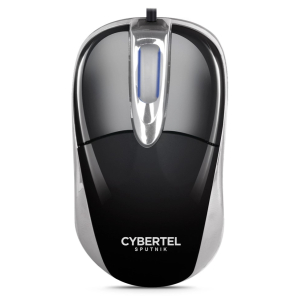 Mouse USB Retractil Cybertel Sputnik Black M204S Negro / Cybertel