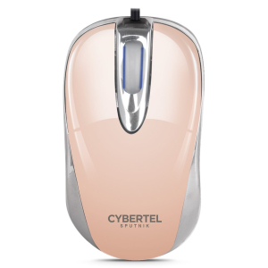 Mouse USB Retractil Cybertel Sputnik Rubber Nude M204S / Cybertel