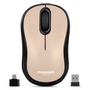 Mouse Inalambrico Micronics Trazzo 3 M700-3M Nude Recargable USB-C Bluetooth, Wireless