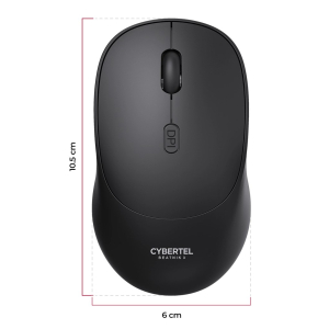 Mouse Inalambrico Cybertel Beatnik 3 M704-3M Black Recargable Bluetooth, Wireless / Cybertel