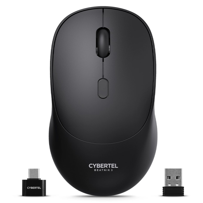 Mouse Inalambrico Cybertel Beatnik 3 M704-3M Black Recargable Bluetooth, Wireless / Cybertel