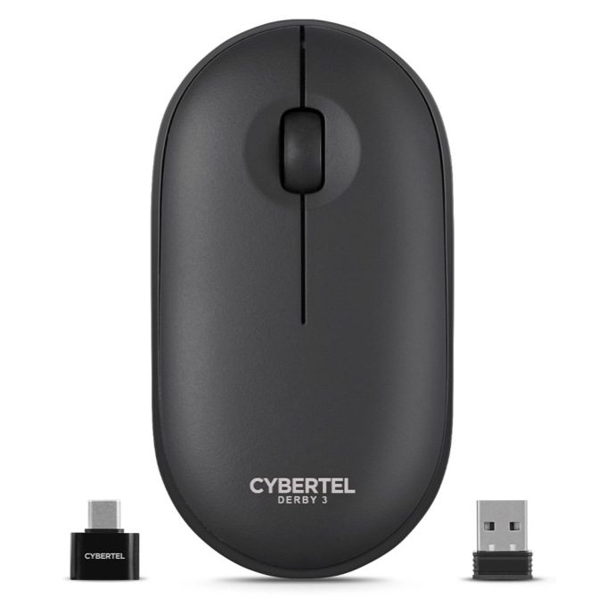Mouse Inalambrico Cybertel Derby 3 M320-3M Negro Recargable Bluetooth, Wireless / Cybertel