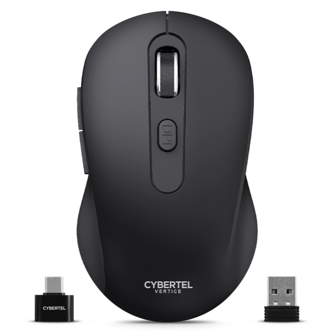 Mouse Inalambrico Cybertel Vertice Black M709-3M Recargable Bluetooth, Wireless / Cybertel