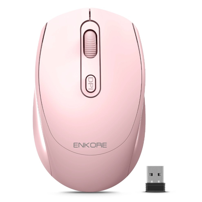 Mouse Inalambrico Enkore Xcaret 3 Rosado ENKM208P-3 Recargable Bluetooth, Wireless / Enkore