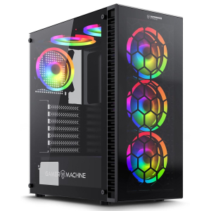 Case Micronics Titanium GC703 con Fuente 500W 80 Plus y 6 Ventiladores ARGB