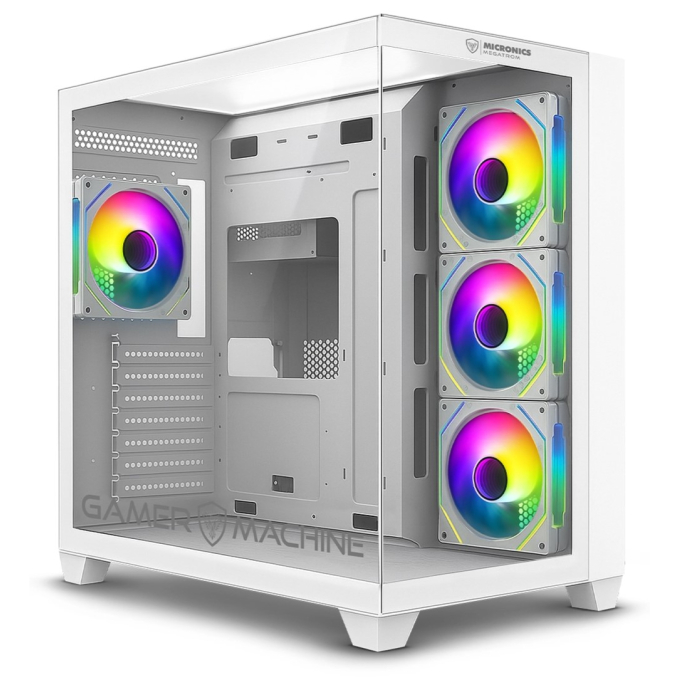 Case Micronics Megatron White GFC1003W con 4 Ventiladores ARGB / Micronics