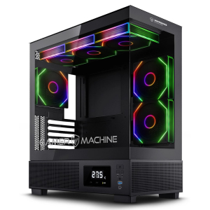 Case Micronics Vulkano Black FC1001 con 6 Ventiladores ARGB Display