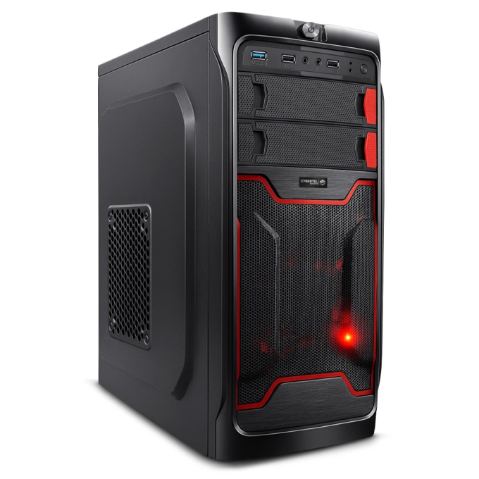 Case Cybertel Hunter CBX 3500 con 2 Ventiladores Rainbow, PSU 350W / Cybertel