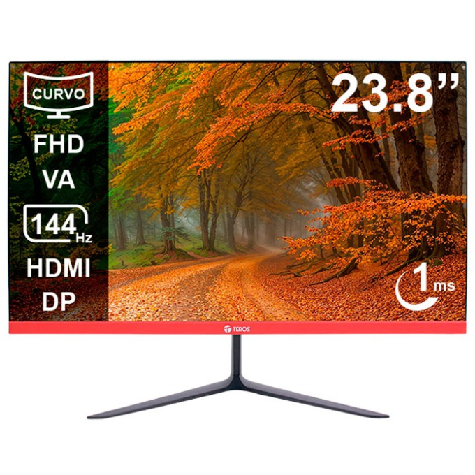 MONITOR Curvo TEROS TE-2403S 144HZ, 1M, HDMI, DP, Earphone Out/ 23.8 / Teros