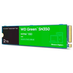 Unidad de Estado Solido SSD Interno M2 WESTERN DIGITAL SN350 2TB GREEN NVME G3 WDS200T3G0C