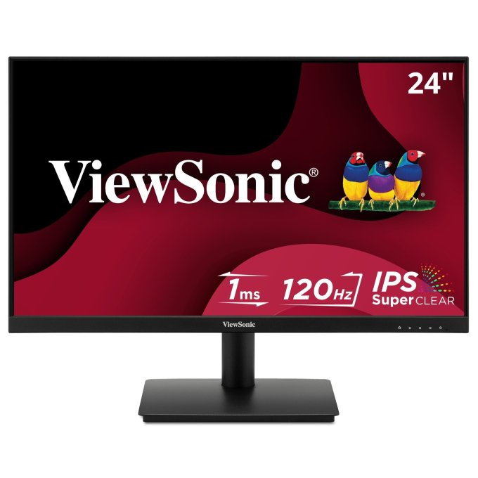 Monitor Gamer ViewSonic VA240A-H 24pulgadas Full HD 1920x1080, IPS, 120Hz, 1ms, HDMI, VGA, Compatible con Montura VESA / ViewSonic