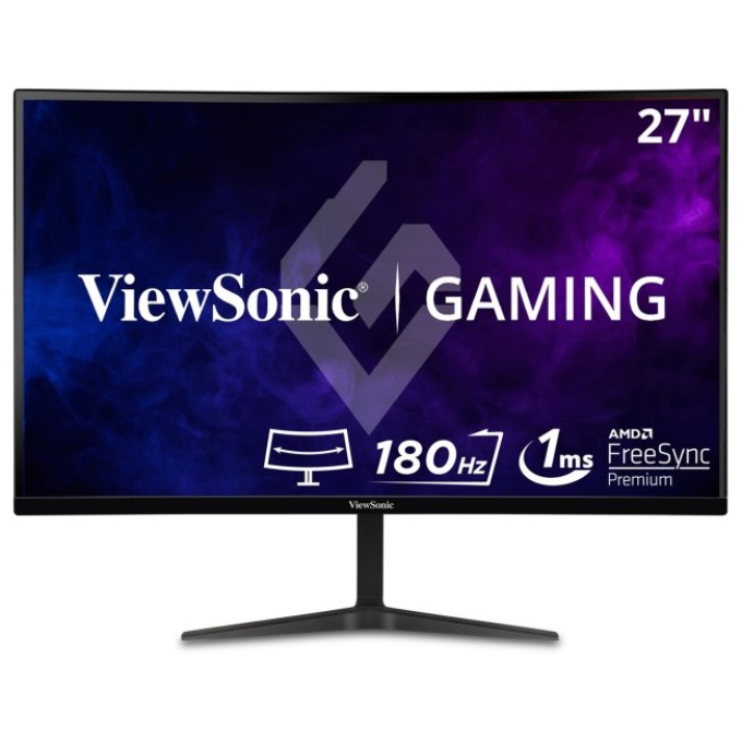 Monitor Gamer ViewSonic OMNI VX2718-2KPC-MHD 27pulgadas WQHD 2560x1440 Curvo, Panel MVA, 180Hz, 5ms, Adaptive Sync, HDMI, DisplayPort, Compatible con Montura VESA / ViewSonic