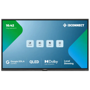 Pantalla Interactiva i3CONNECT ASPEN 4 86pulgadas 4K UHD QLED Tactil, 80W Dolby Speakers, Android 15, EDLA / i3CONNECT