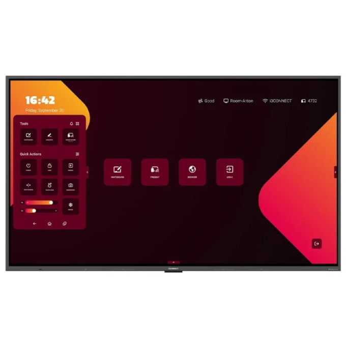 Pantalla Interactiva i3 Connect ASPEN 4 75pulgadas 4K UHD 3840x2160 QLED Tactil, 80W Dolby Speakers, Android 15, EDLA / i3CONNECT