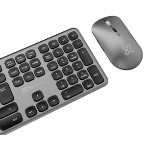 Combo Teclado y Mouse Inalambrico Klip Xtreme KBK-850 Espanol Latinoamericano Bluetooth Aluminum Silver / Klip Xtreme