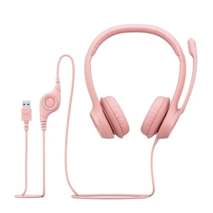Audifono c/microfono Logitech H390 USB - cancelacion de ruido - Rosa / LOGITECH