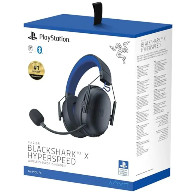 AUDIFONO C/MICROF. RAZER BLACKSHARK V3 X HYPERSPEED FOR PLAYSTATION WIRELESS 7.1 70H 2.4GHZ / BT WHITE / RAZER