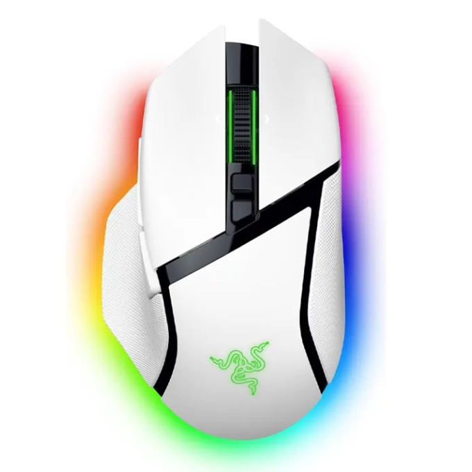 Mouse Inalambrico Razer Basilisk V3 Pro 35K DPI Multidispositivo Wireless/Bluetooth/USB-A 210H Switch ?ptico 90M 13 Zonas Chroma White RZ01-05240200-R3U1 / RAZER
