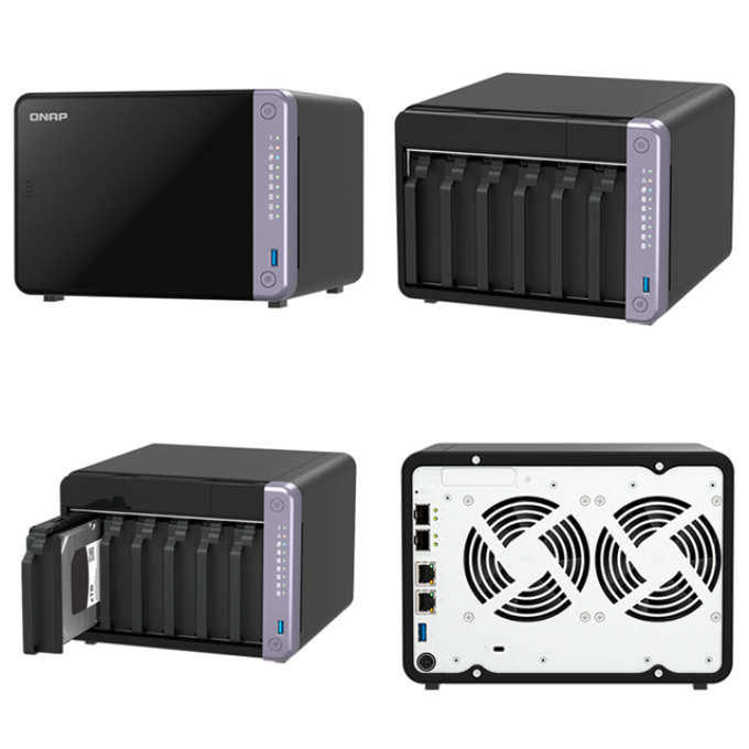 Servidor NAS QNAP TS-632X-4G, ARM AL524 4C/2GHz, 4GB RAM SODIMM, Bahias: 6x3.5pulgadas SATA / NAS