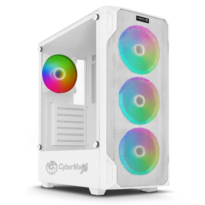 Case Cybertel Destroyer White CBX5005.4WR con 4 Ventiladores ARGB / Cybertel