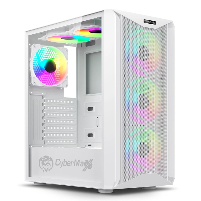 Case Cybertel Element+ CBX5011RW con 6 Ventiladores ARGB / Cybertel