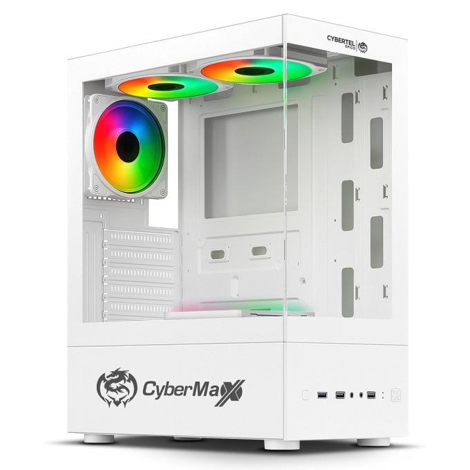 Case Cybertel Epico White CBX5008RW con 4 Ventiladores ARGB / Cybertel