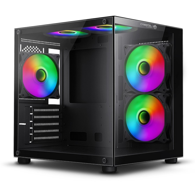 Case Cybertel Clipper Black CBX5007 con 5 Ventiladores ARGB / Cybertel