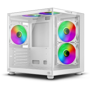 Case Cybertel Clipper White CBX5007W con 5 Ventiladores ARGB