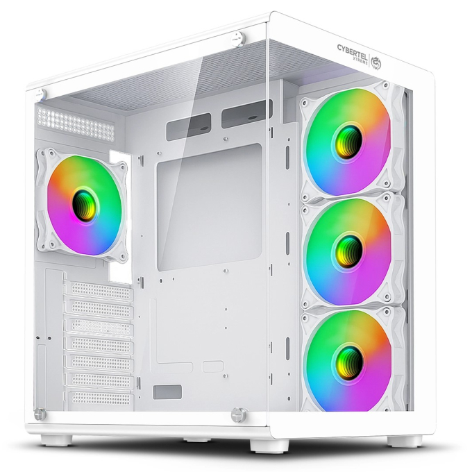 Case Cybertel Xtreme White CBX C5021W con 4 Ventiladores ARGB / Cybertel