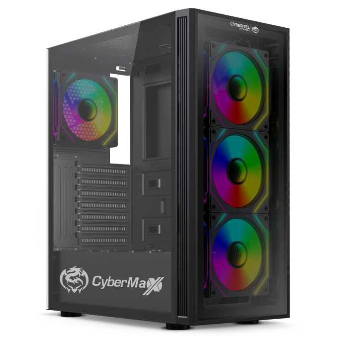 Case Cybertel Dynamic CBX5009 con 4 Ventiladores ARGB / Cybertel