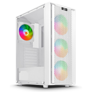 Case Enkore Vibrant White ENK 5005W con 4 Ventiladores ARGB