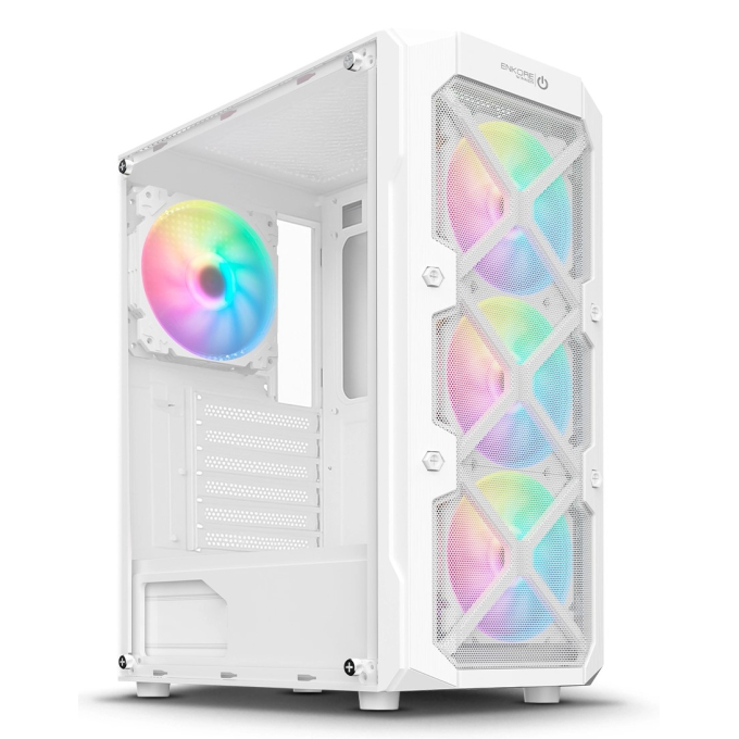 Case Enkore Winner 1 White ENK 5002-1W con 4 Ventiladores Rainbow / Enkore