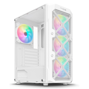 Case Enkore Winner 1 White ENK 5002-1W con 4 Ventiladores Rainbow