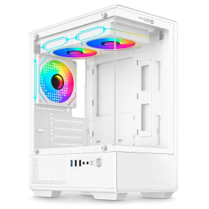 Case Enkore Inspire White ENK C3002W con 3 Ventiladores RGB