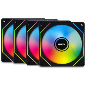 Ventiladores Airboom Vektor AB201 ARGB 4 Fans para Case Gamer / Airboom