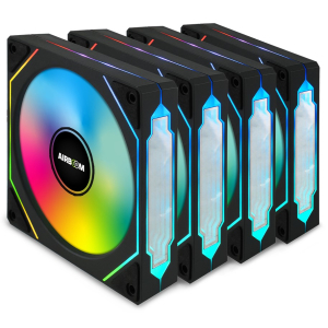 Ventiladores Airboom Vektor AB201 ARGB 4 Fans para Case Gamer