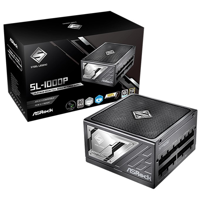 Fuente de Poder AR SL-1000P 1000W 80 PLUS Platinum FM / ASROCK