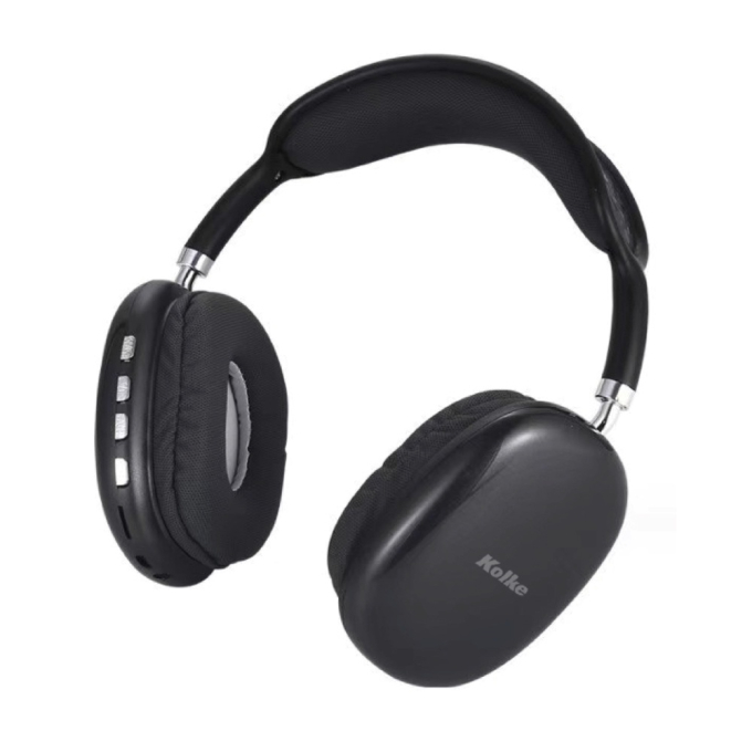 Auricular Inalambrico Kolke Surround KAB-633 de Diadema, Bluetooth 5.0, Radio FM, Micro SD, Microfono, Negro, KAB-633-NE / Kolke