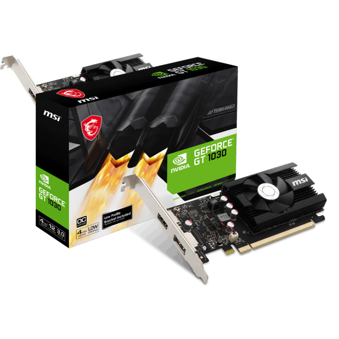 Tarjeta de Video MSI Nvidia GeForce GT 1030 4GD4 LP OC 4GB DDR4, GT-1030-4GD4-LP-OC / MSI